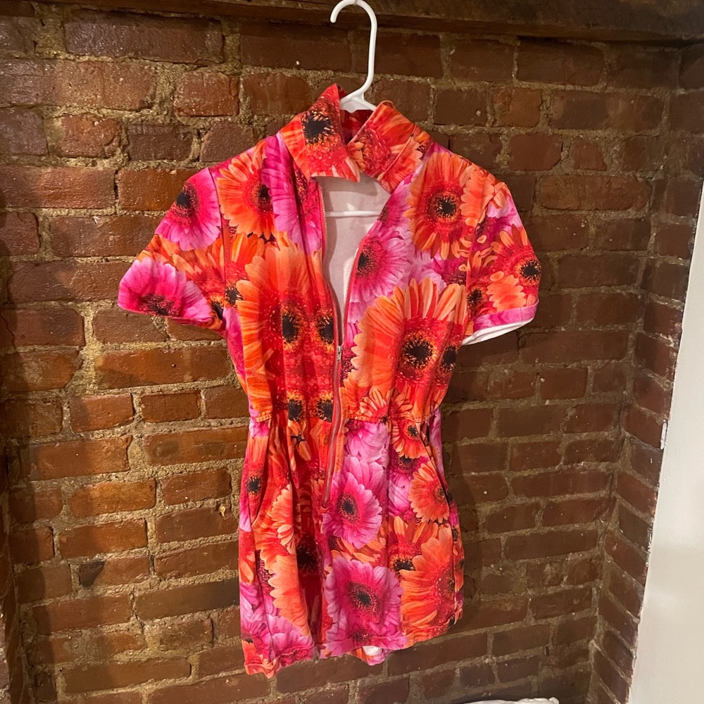 Vibrant floral romper